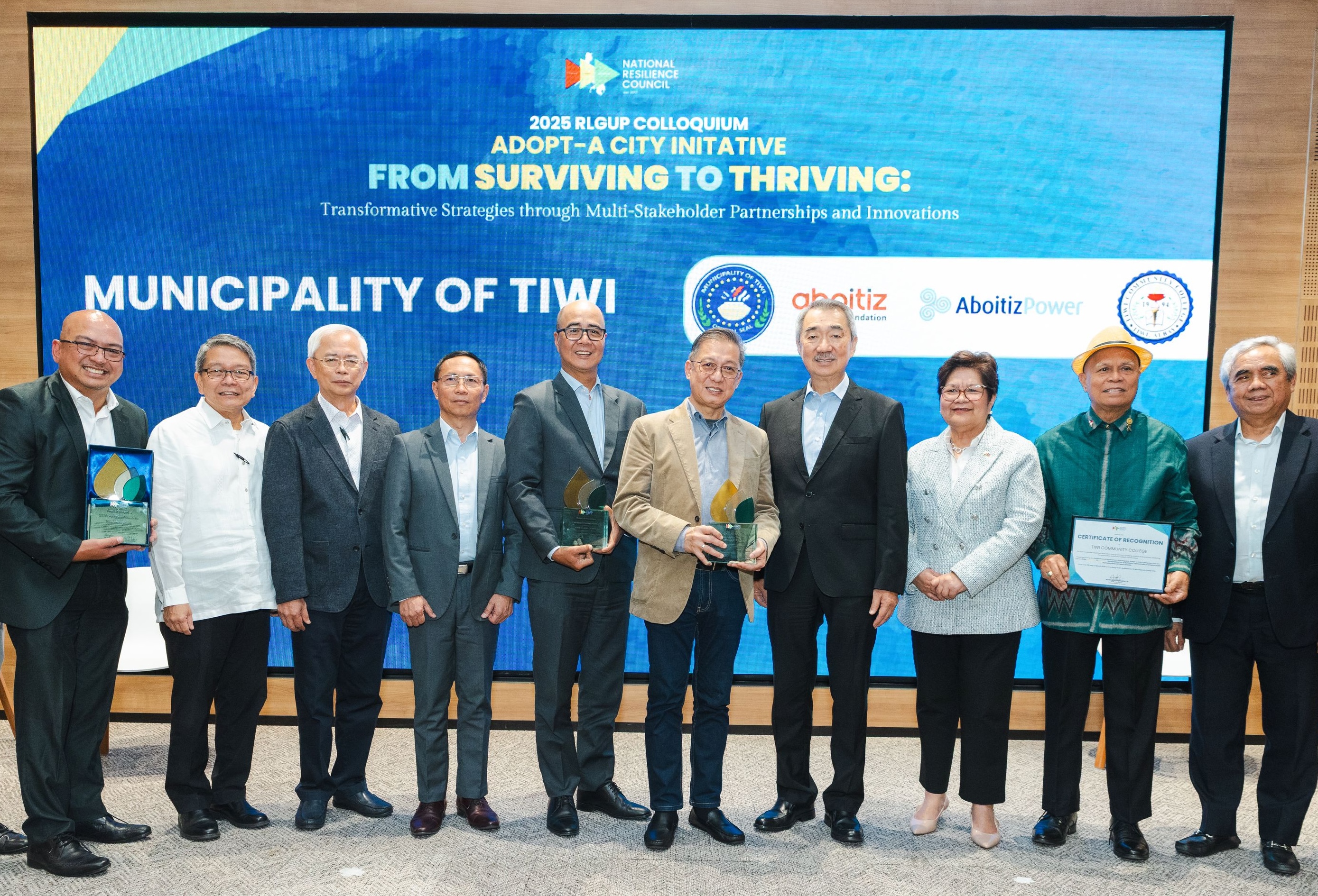 AboitizPower receive local disaster resiliency commendation