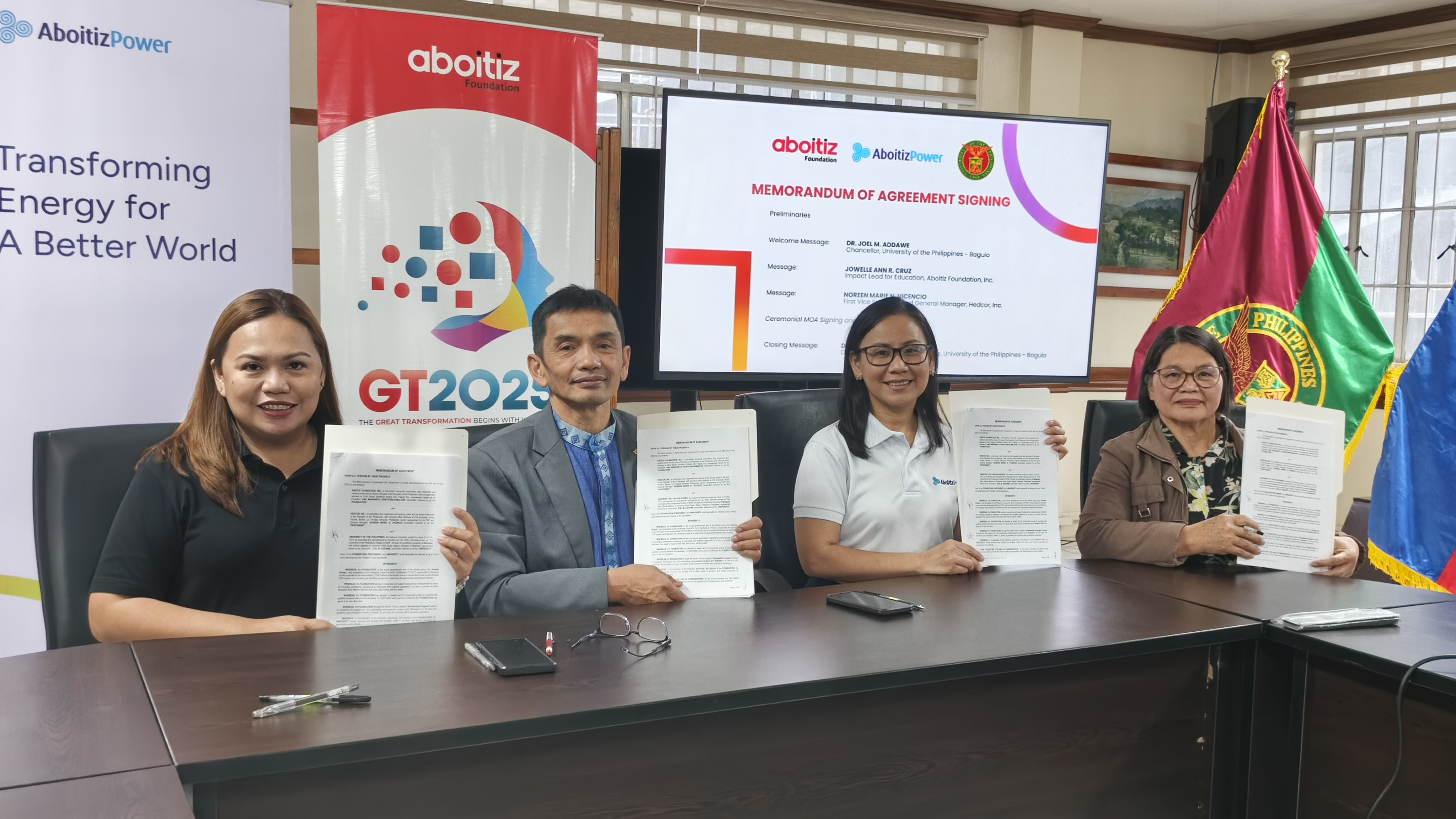 Aboitiz Renewables, Foundation grants scholarships for UP Baguio students