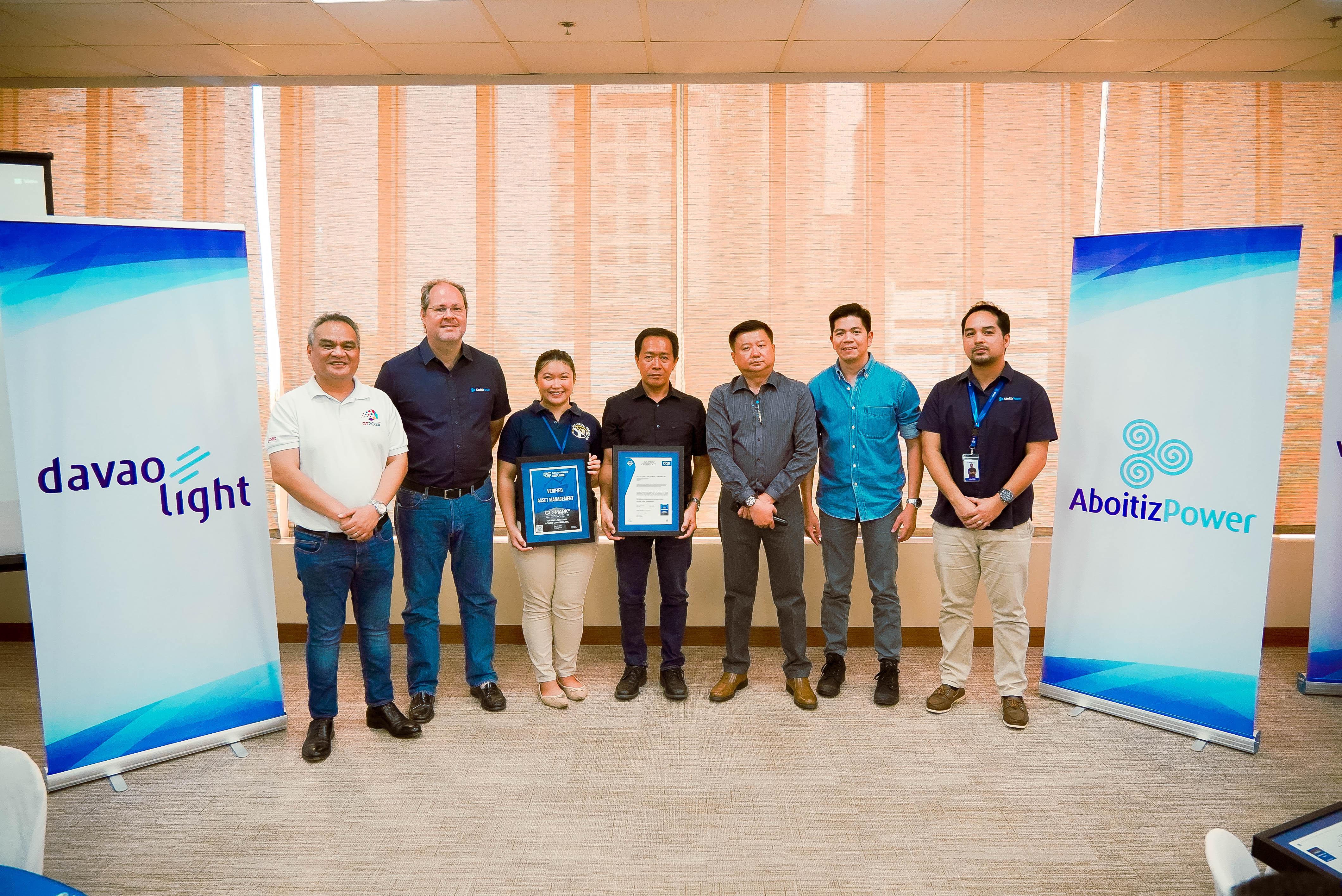 Davao Light among the first Philippine-based electric distribution utilities to receive ISO 55002:2014 certification