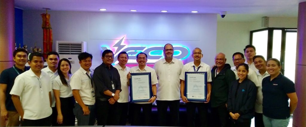 Visayan Electric now ISO 14001:2015 and ISO 45001:2018 certified