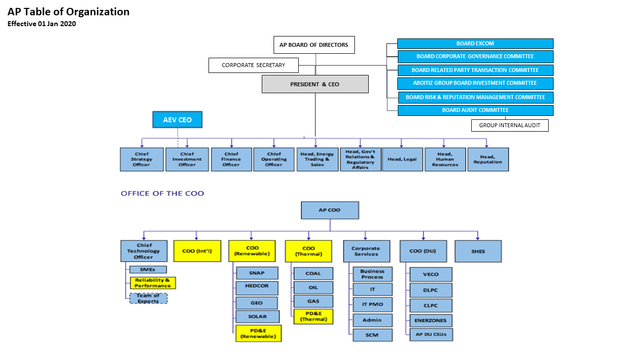 Aboitiz Power Corporation Organizational Structure and Chart