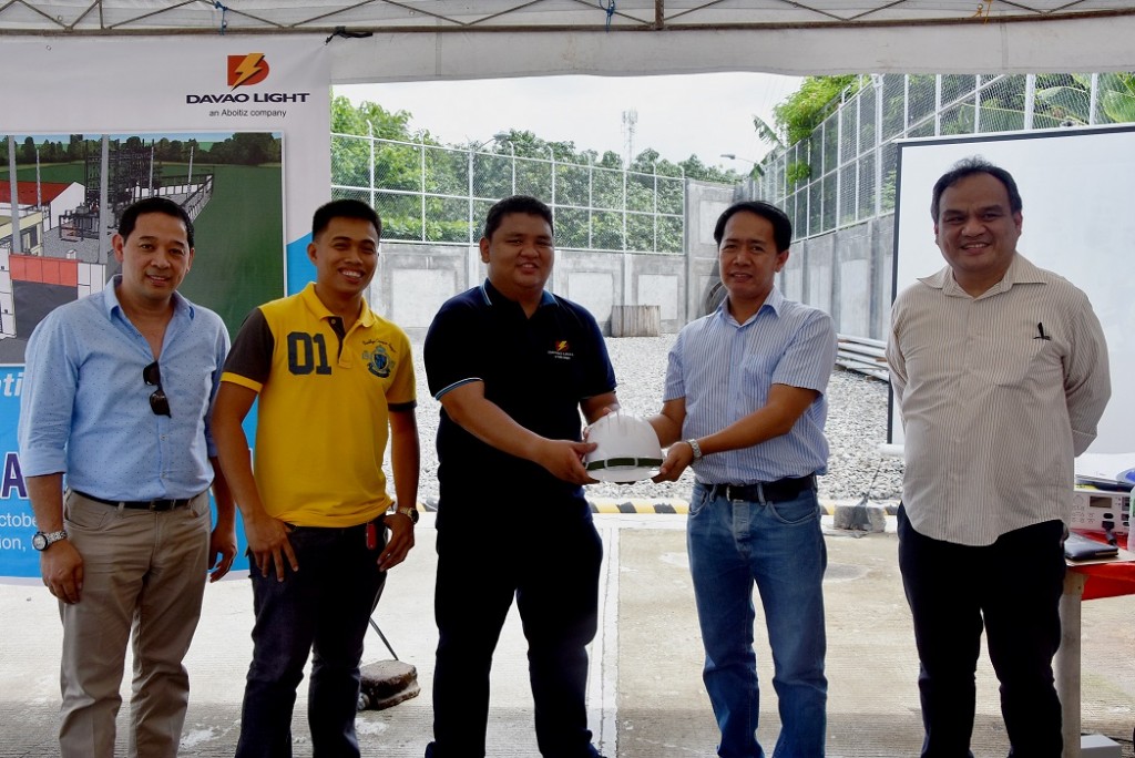 Maa Substation Project Design Engineer Alain Porio (3rd from left), together with (from left to right) Davao Light